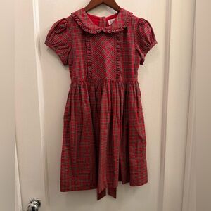 Rachel Riley Red Tartan Plaid Kids Dress